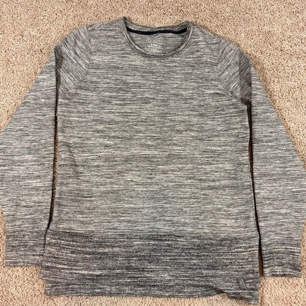 LL‎ Bean Space Dye Pullover Sweatshirt Womens Small Gray Thumbhole EUC